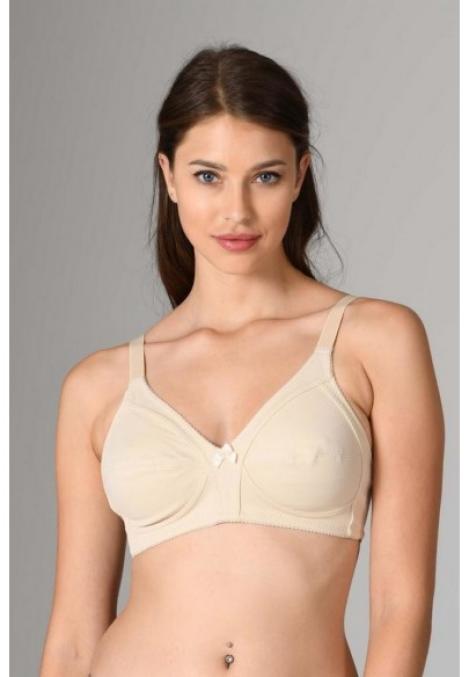 Sutien NBB damă minimizer fără armătură, din bumbac, Bej, Engros
